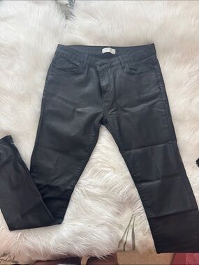 Zara Woman Black Coated Skinny Jeans - Women's